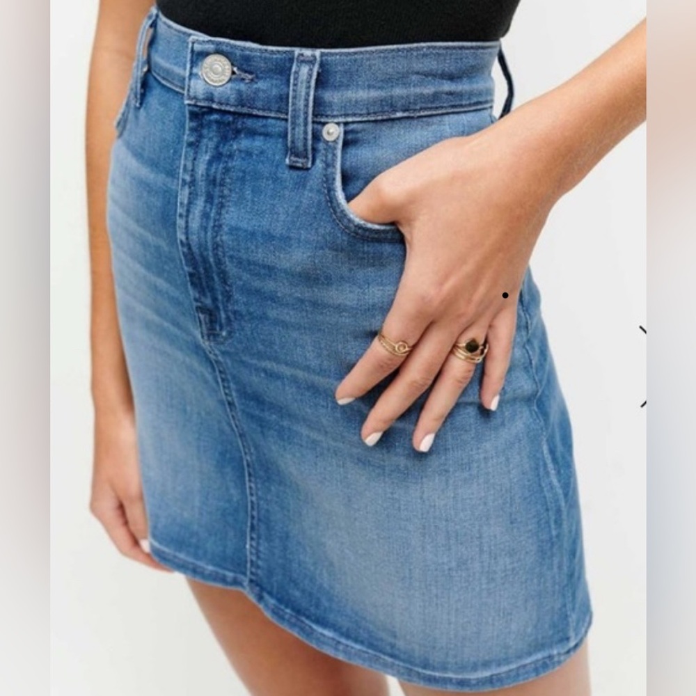 7 for all mankind blue denim mini skirt size 29
